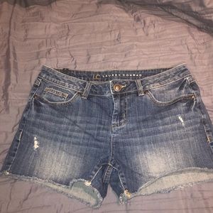 Blue jean shorts